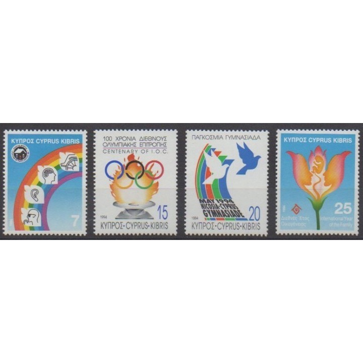 Acheter cette série de timbres de Chypre de l'année 1993 (No 806/809).
