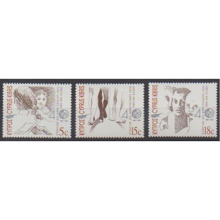 Buy this set of stamps of Cyprus of the year 1991 (Nb 777/779).