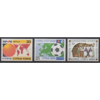 Acheter cette série de timbres de Chypre de l'année 1992 (No 787/789).