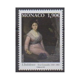 Buy this stamp of Monaco of the year 2020 (L'Indolence).
