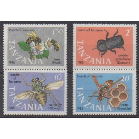 Tanzanie - 1987 - No 321/324 - Insectes
