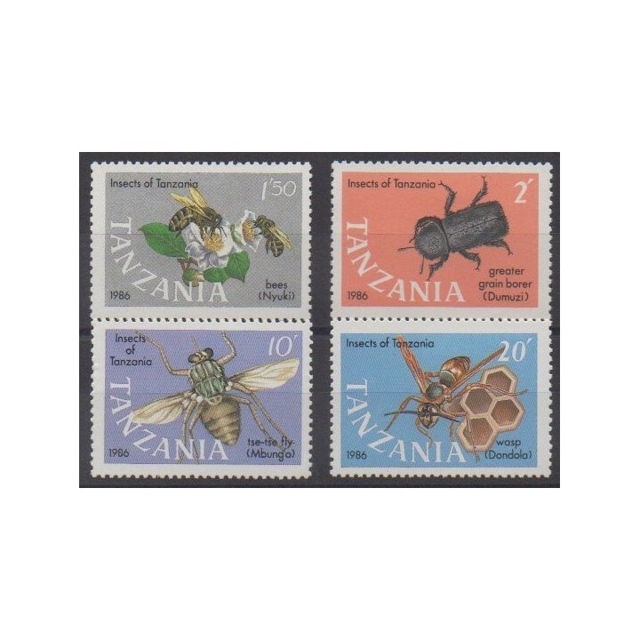 Acheter cette série de timbres de Tanzanie de l'année 1987 (No 321/324).