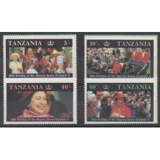 Acheter cette série de timbres de Tanzanie de l'année 1987 (No 317/320).