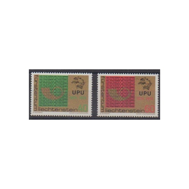 Acheter cette série de timbres du Liechtenstein  de l'année 1974 (No 550/551).