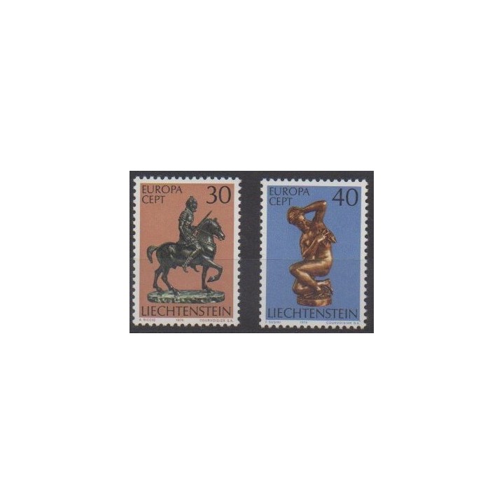 Buy this set of stamps of Liechtenstein of the year 1974 (Nb 543/544).