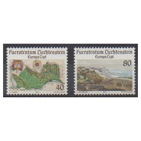 Liechtenstein - 1977 - No 612/613 - Sites - Europa