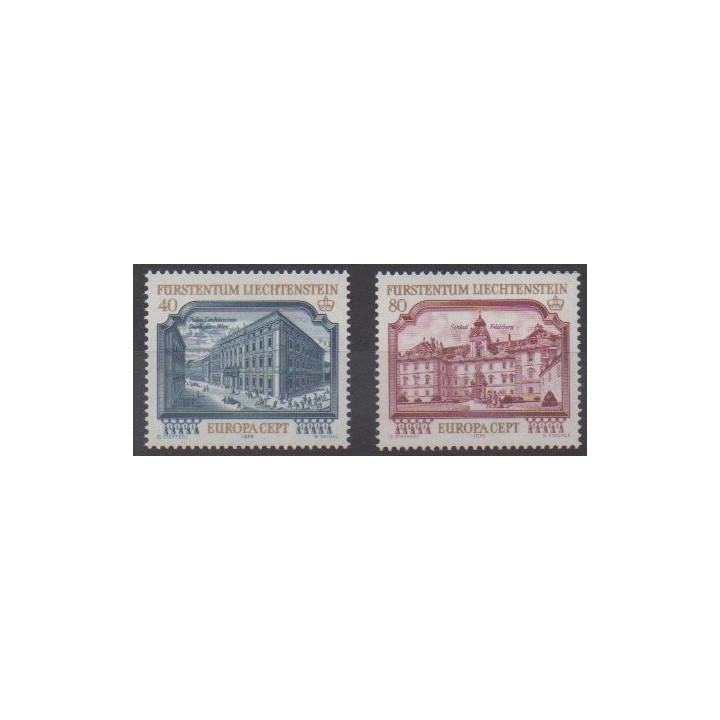 Acheter cette série de timbres du Liechtenstein  de l'année 1978 (No 639/640).