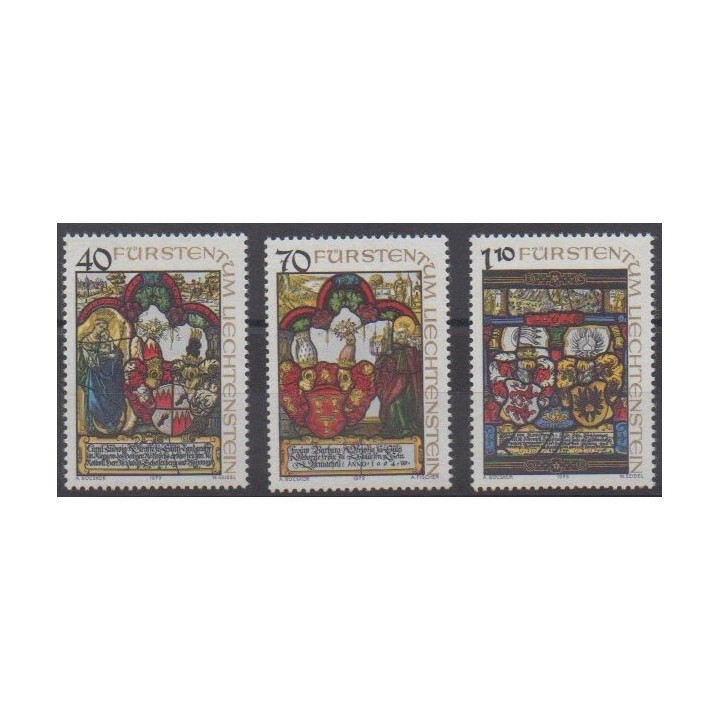 Buy this set of stamps of Liechtenstein of the year 1979 (Nb 672/674).