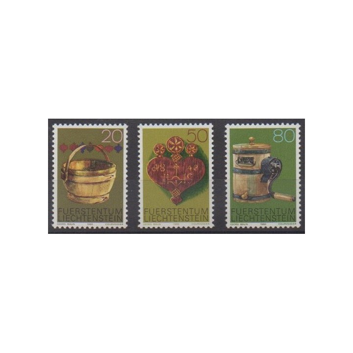 Buy this set of stamps of Liechtenstein of the year 1980 (Nb 688/690).