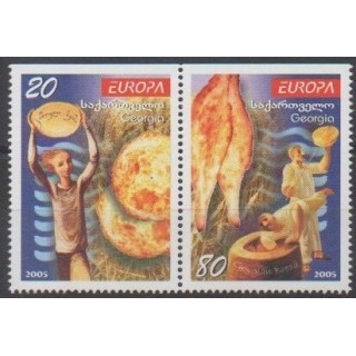 Acheter cette série de timbres de Géorgie de l'année 2005 (No 381a/382a).