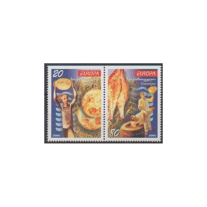 Buy this set of stamps of Georgia of the year 2005 (Nb 381a/382a).