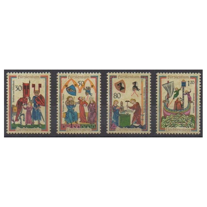 Buy these stamps of Liechtenstein of the year 1970 (Nb 478A/478D).