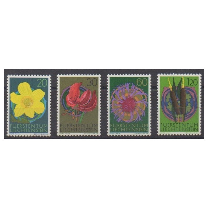Acheter cette série de timbres du Liechtenstein  de l'année 1972 (No 503/506).