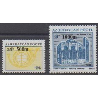 Acheter cette série de timbres d'Azerbaïdjan de l'année 2003 (No 466/467).