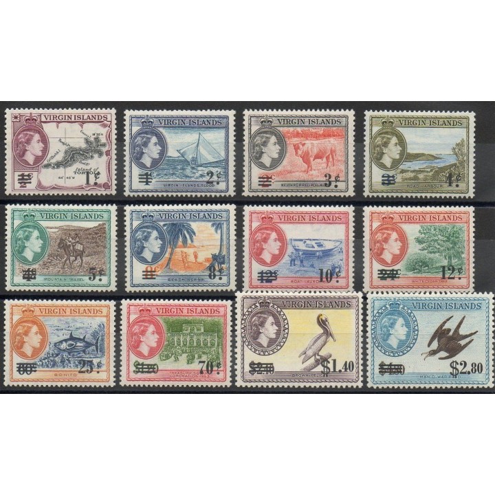 Timbres  - Vierges (Iles) - 1956 - No 126/137