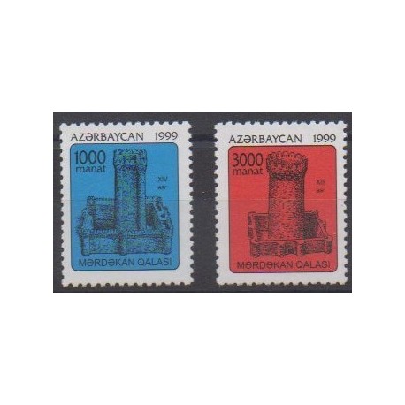 Azerbaïdjan - 1999 - No 388/389 - Châteaux