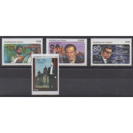 Azerbaijan - 1998 - Nb 370/373 - Celebrities