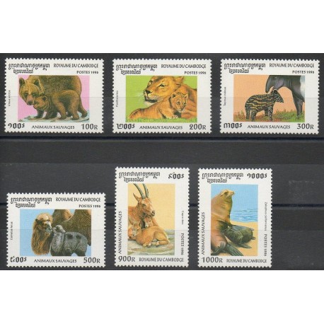 Cambodia - 1996- Nb 1358/1363 - Animals