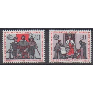 Acheter cette série de timbres du Liechtenstein  de l'année 1982 (No 732/733).