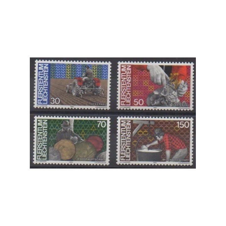 Buy this set of stamps of Liechtenstein of the year 1982 (Nb 743/746).
