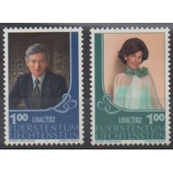 Liechtenstein - 1982 - No 738/739 - Royauté - Principauté - Philatélie