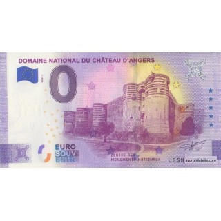 Billet souvenir touristique - 2020-1 - Domaine national du château d'Angers - (Maine-et-Loire)