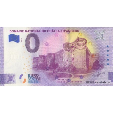 Euro banknote memory - 49 - Domaine national du château d'Angers - 2020-1 - Anniversary