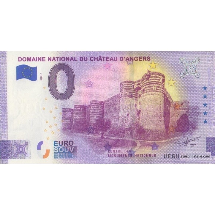 Billet souvenir touristique - 2020-1 - Domaine national du château d'Angers - (Maine-et-Loire)