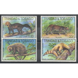 Timbres - Thème animaux divers - Trinité et Tobago - 1978- No 380/383