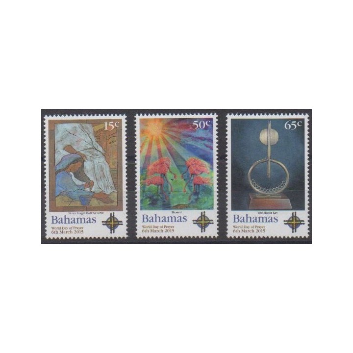 Acheter cette série de timbres des Bahamas de l'année 2015 (No 1516/1518).