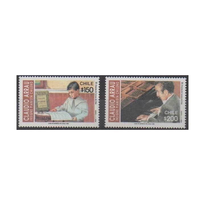 Buy this set of stamps of Chile of the year 1992 (Nb 1140/1141).
