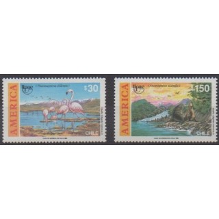 Acheter cette série de timbres du Chili de l'année 1990 (No 1003/1004).