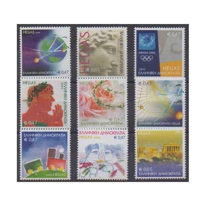 Acheter cette série de timbres de Grèce de l'année 2003 (No 2120/2128).