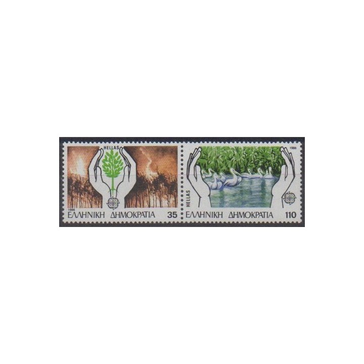 Buy this set of stamps of Greece of the year 1986 (Nb 1611/1612).
