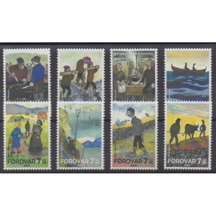 Buy this set of stamps of Faroe Islands of the year 2007 (Nb 597/604).