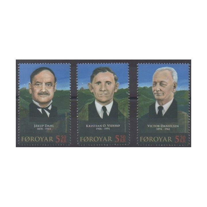 Acheter cette série de timbres des îles Féroé de l'année 2007 (No 608/610).