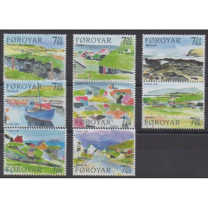 Acheter cette série de timbres des îles Féroé de l'année 2006 (No 572/579).