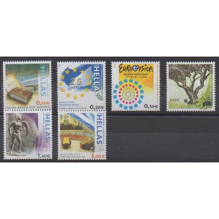 Buy this set of stamps of Greece of the year 2006 (Nb 2334/2339).