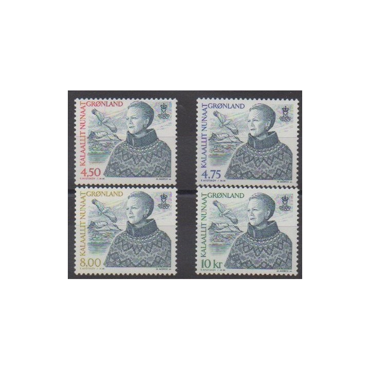 Acheter cette série de timbres du Groenland de l'année 2000 (No 334/337).