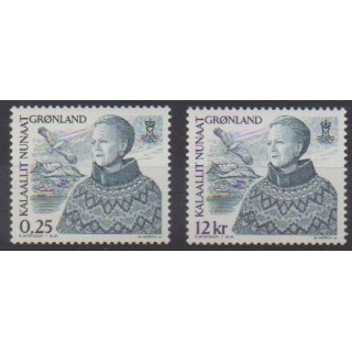 Buy this set of stamps of Greenland of the year 2001 (Nb 348/349).