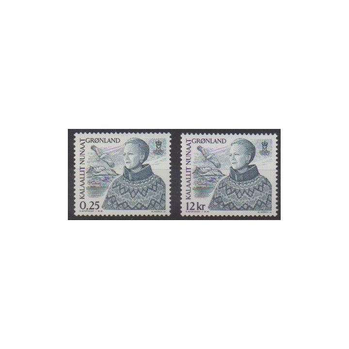 Buy this set of stamps of Greenland of the year 2001 (Nb 348/349).