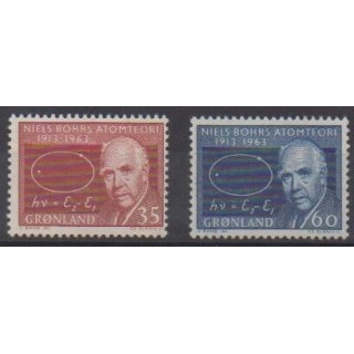 Acheter cette série de timbres du Groenland de l'année 1963 (No 53/54).