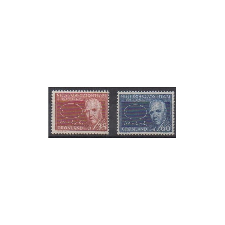 Buy this set of stamps of Greenland of the year 1963 (Nb 53/54).