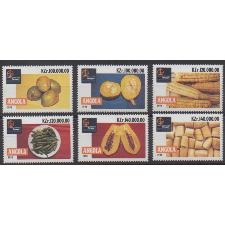 Acheter ces timbres d'Angola de l'année 1998 (No 1195/1200).