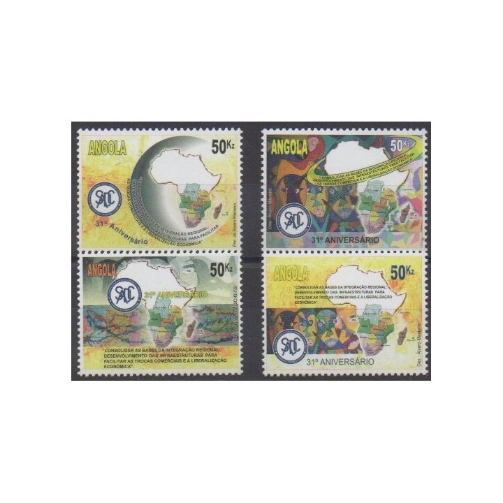 Acheter cette série de timbres d'Angola de l'année 2011 (No 1681/1684).