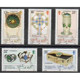 Timbres - Thème minéraux - pierres précieuses - Man (Ile de) - 1989- No 388/392