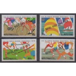 Aitutaki - 1976 - No 172/175 - Jeux Olympiques d'été - Royauté - Principauté