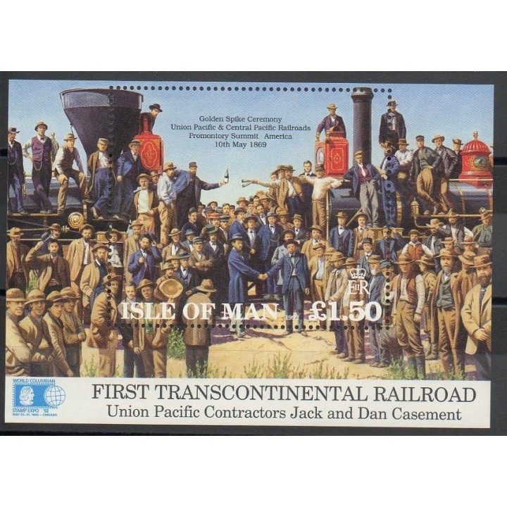 Timbres - Thème trains - Man (Ile de) - 1992- No BF 19