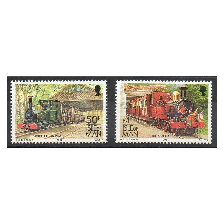 Stamps - Theme trains - Man (Isle of) - 1993- Nb 576/577