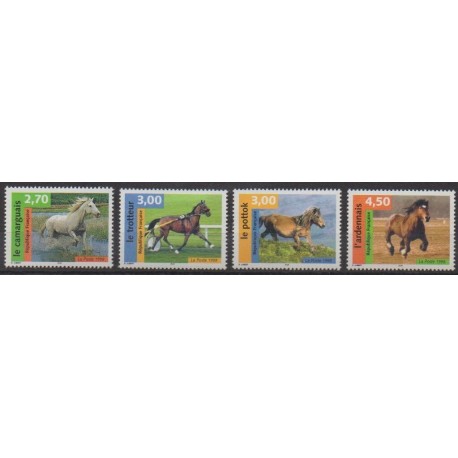 France - Poste - 1998 - Nb 3182/3185 - Horses